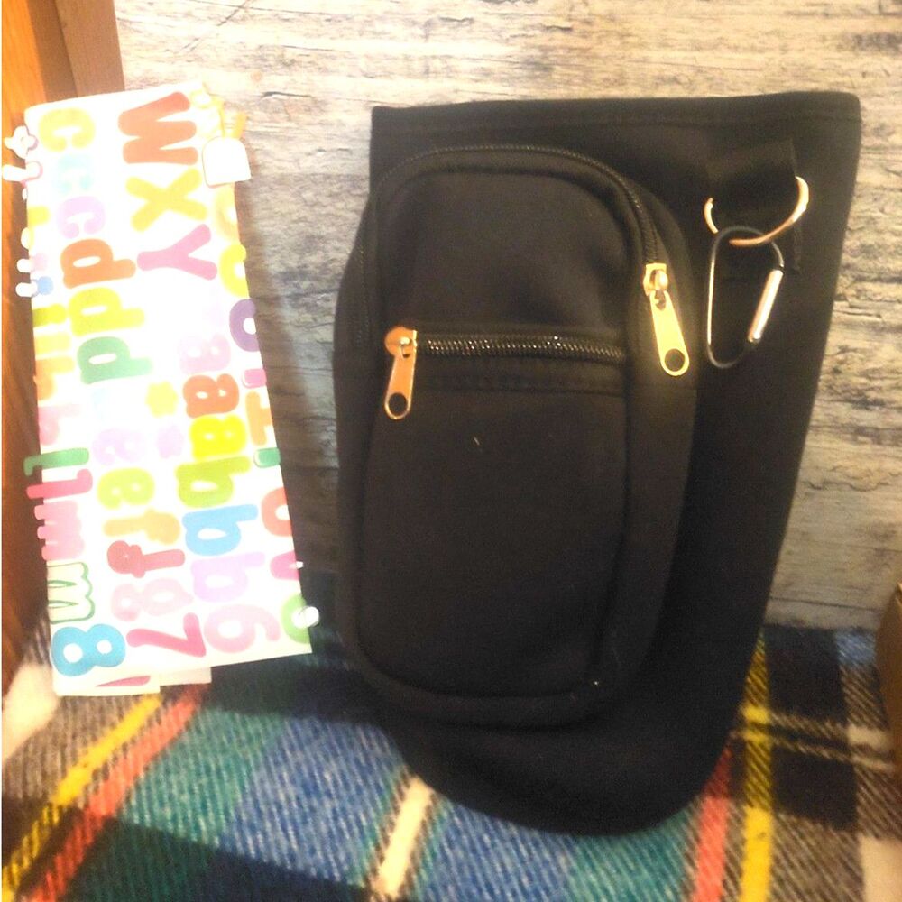 40 oz Tumbler Carrier Sling Bag with Phone Pocket Adjustable Strap& Straw Cover